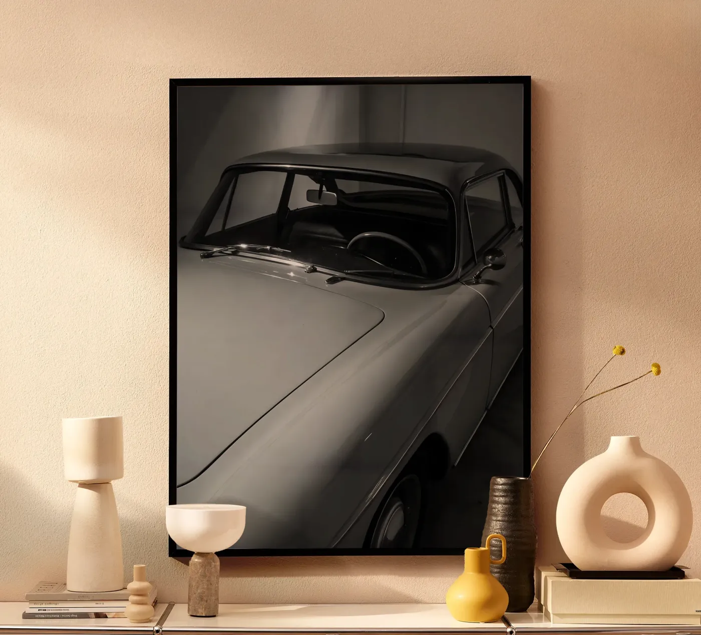 Monochrome Classic Cars Poster von CAR EDITION