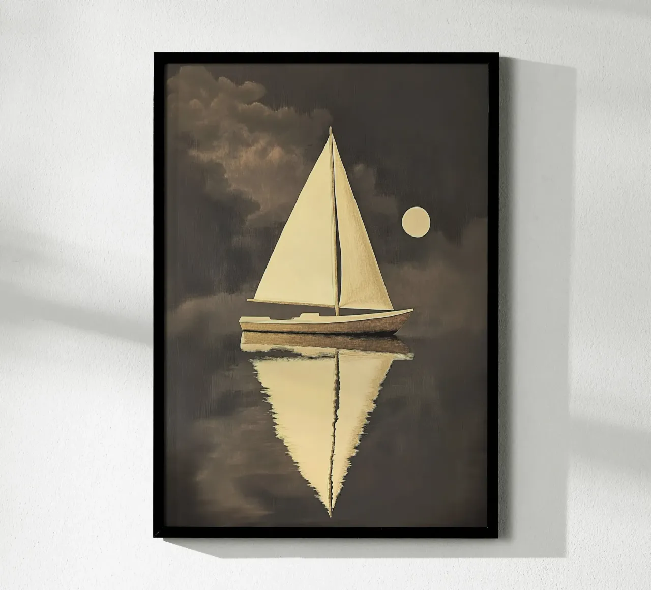 Barca a vela poster con telaio in plastica da Nikis Art Studio