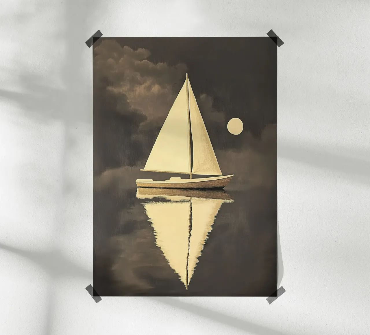 Barca a vela poster con telaio in plastica da Nikis Art Studio