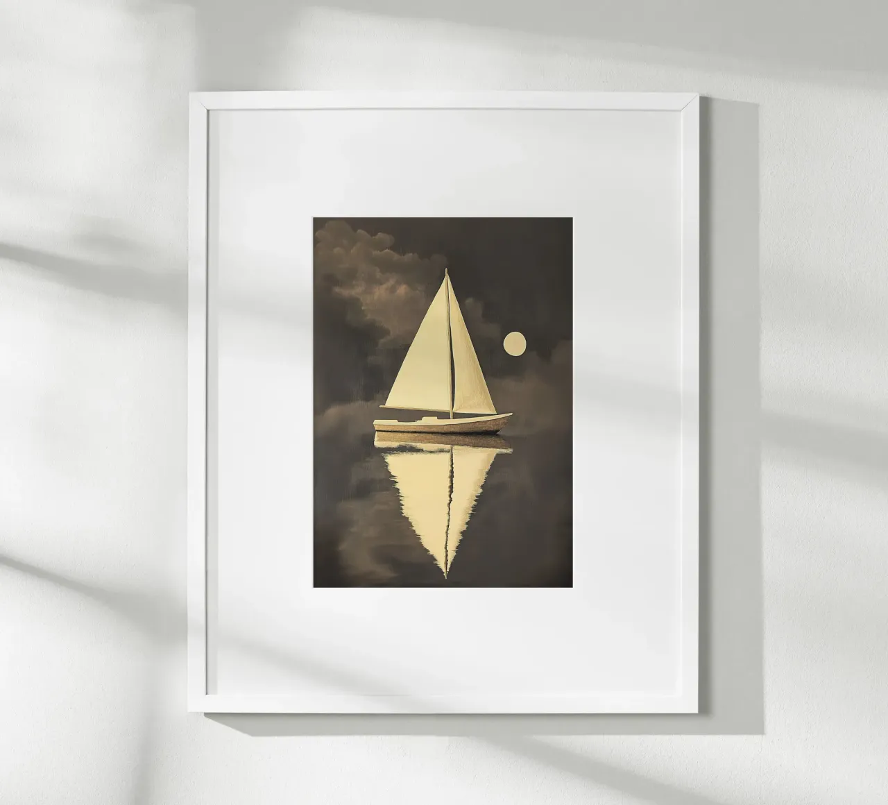 Barca a vela poster con telaio in plastica da Nikis Art Studio