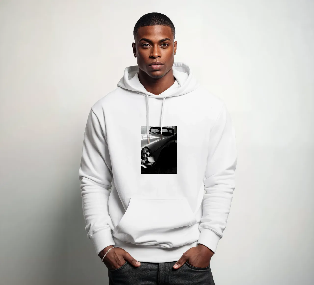 Auto d'epoca monocromatiche felpa con cappuccio da CAR EDITION