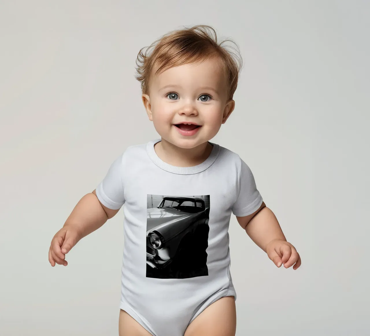 Auto d'epoca monocromatiche body neonato maniche corte da CAR EDITION