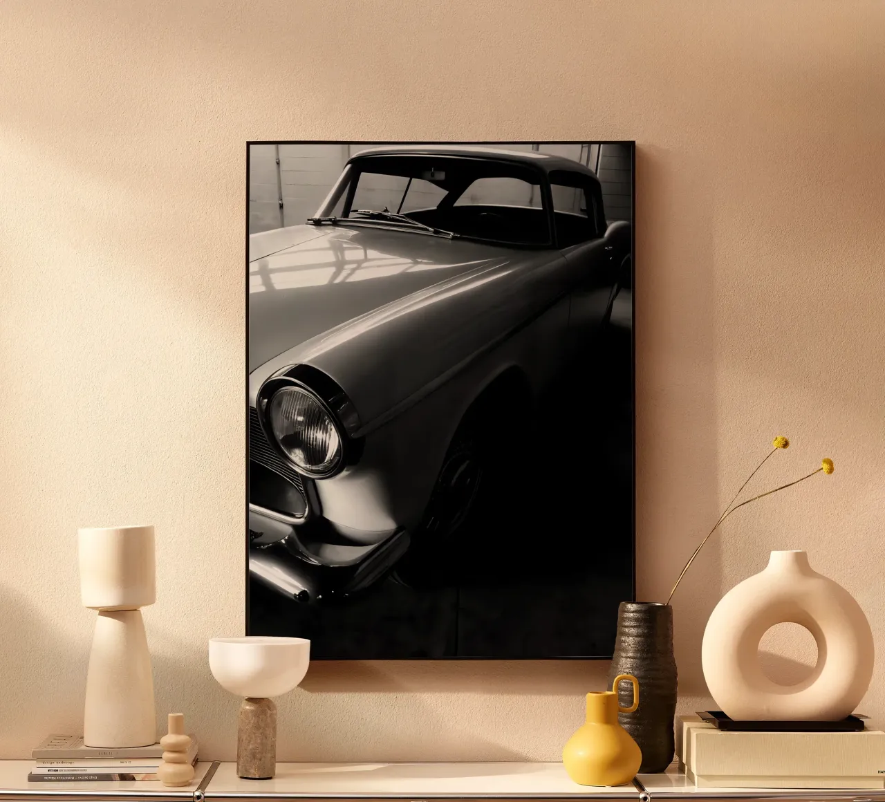 Auto d'epoca monocromatiche alluminio dibond da CAR EDITION
