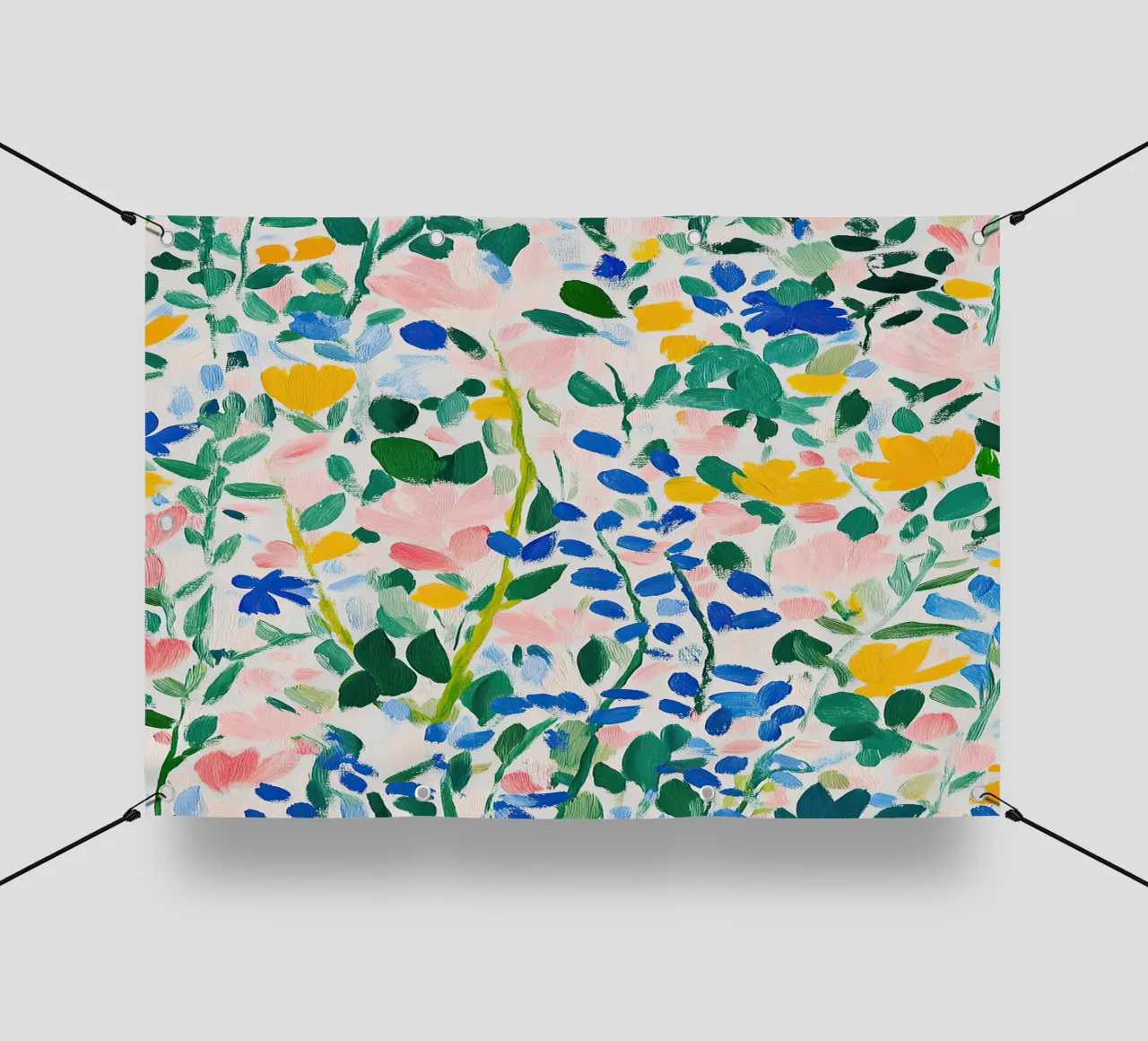 Un tripudio di colori in un mare di fiori telo in pvc da Nikis Art Studio