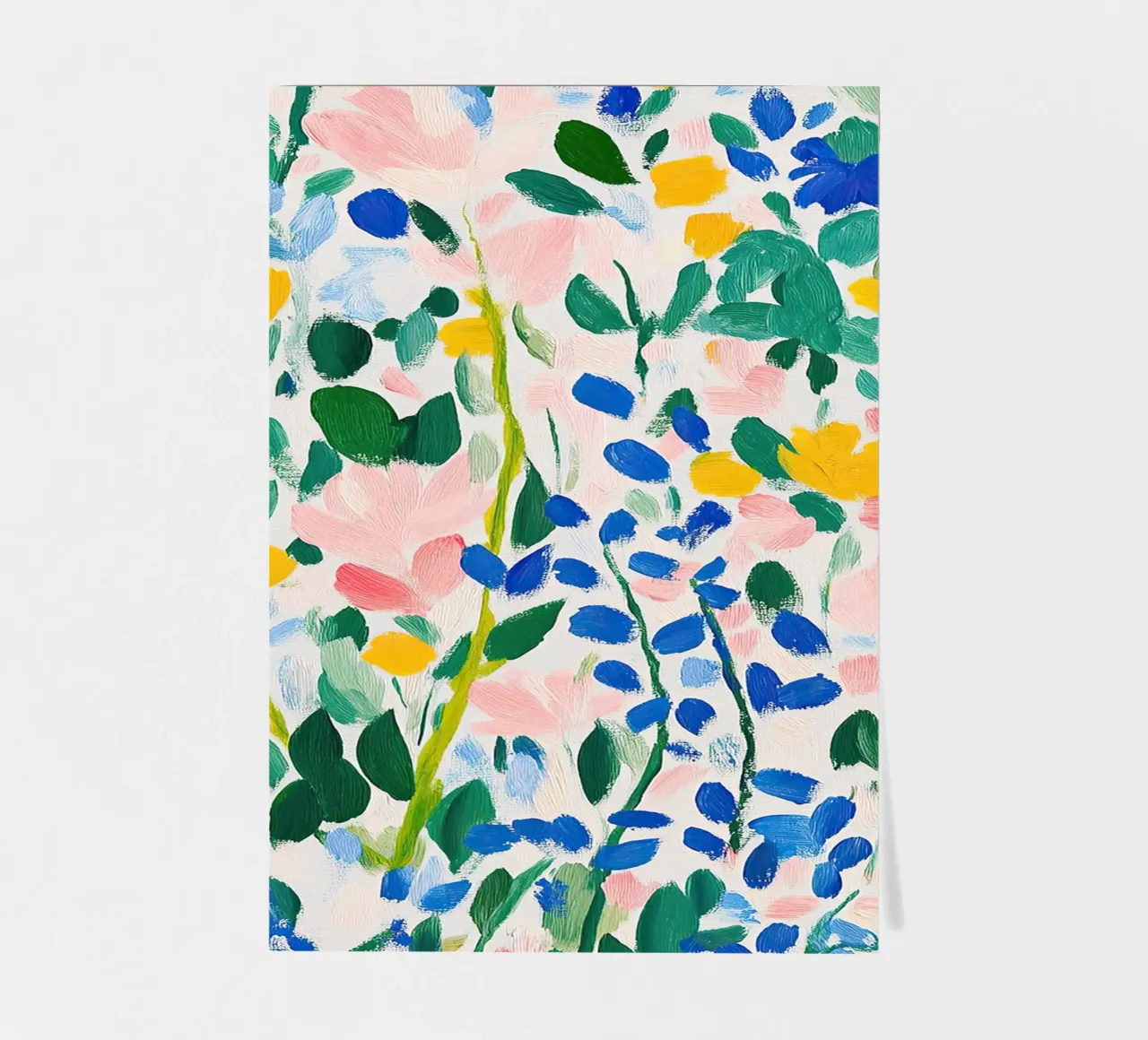 Un tripudio di colori in un mare di fiori foglio adesivo da Nikis Art Studio