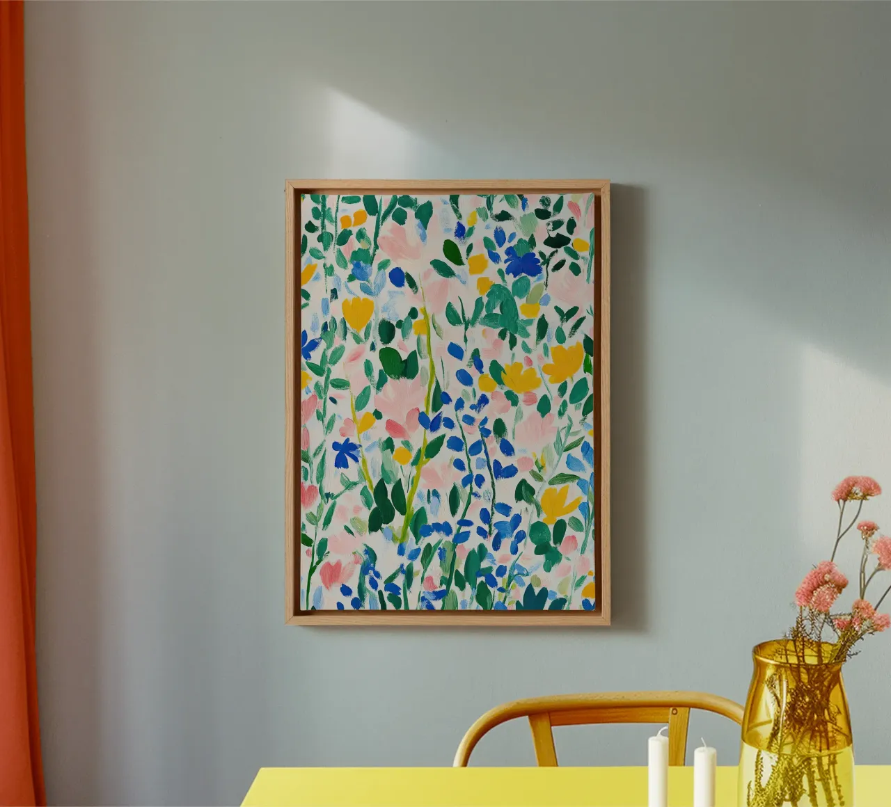Un tripudio di colori in un mare di fiori tela da Nikis Art Studio