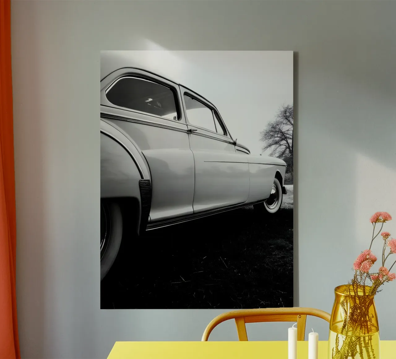 Auto d'epoca monocromatiche tela con Cornice a cassetta da CAR EDITION