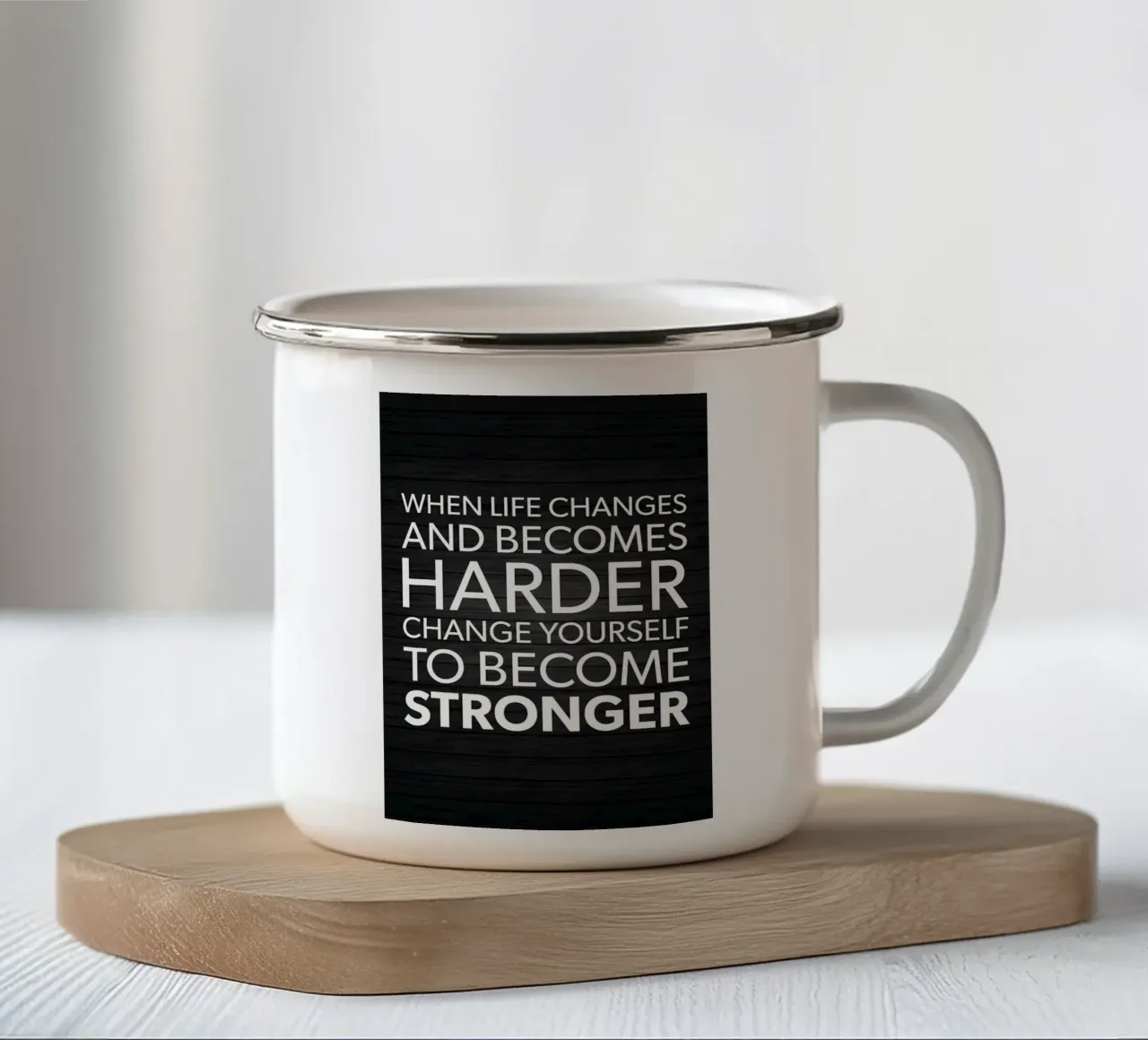 Put In The Work enamel mug by Aara