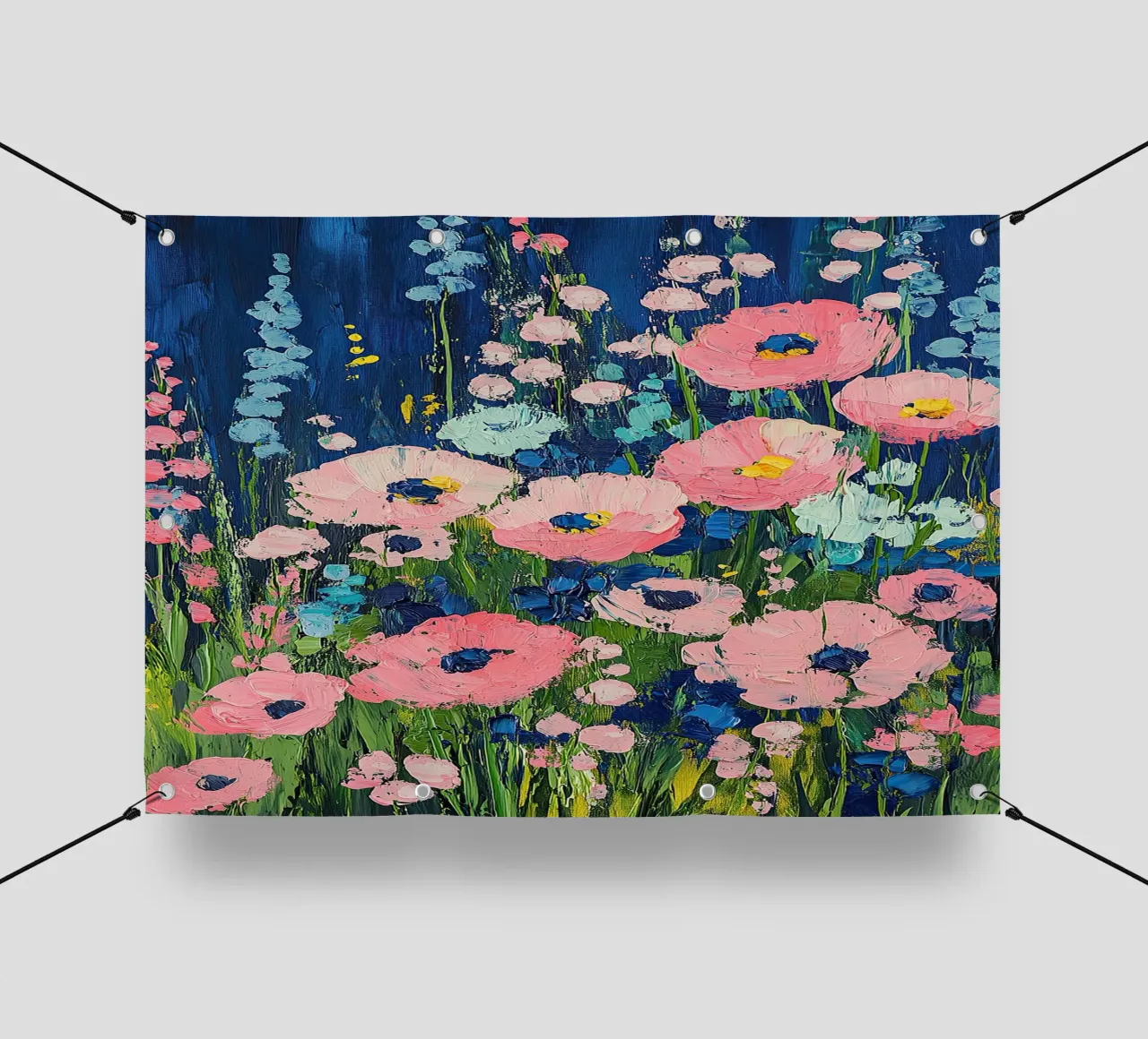 La saggezza silenziosa dei fiori telo in pvc da Nikis Art Studio