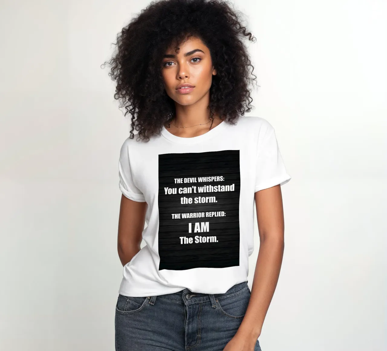 Comfortable Uncomfortable women's fitted t-shirt by Aara