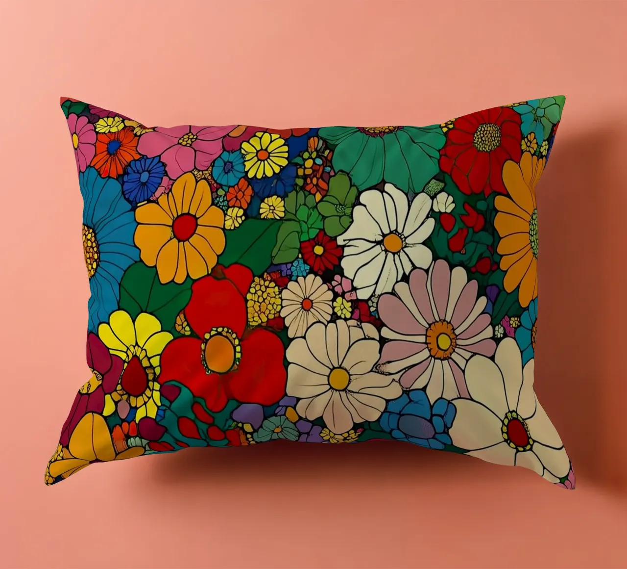 I fiori come specchio dell'anima cuscino da Nikis Art Studio