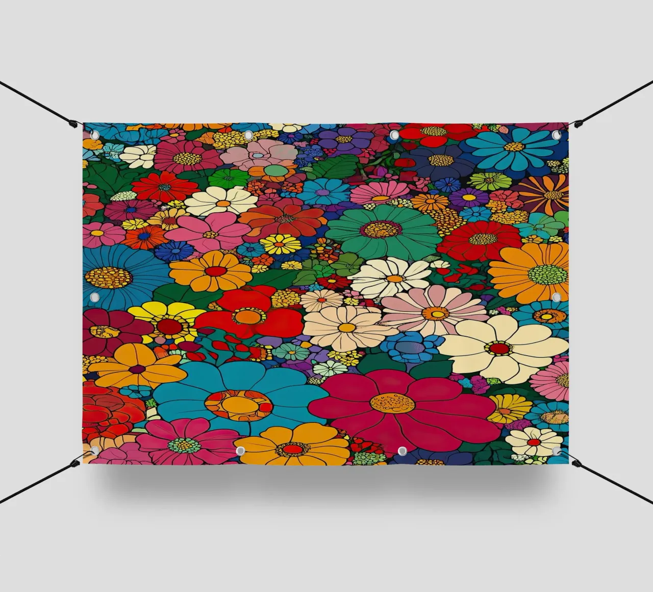 I fiori come specchio dell'anima telo in pvc da Nikis Art Studio