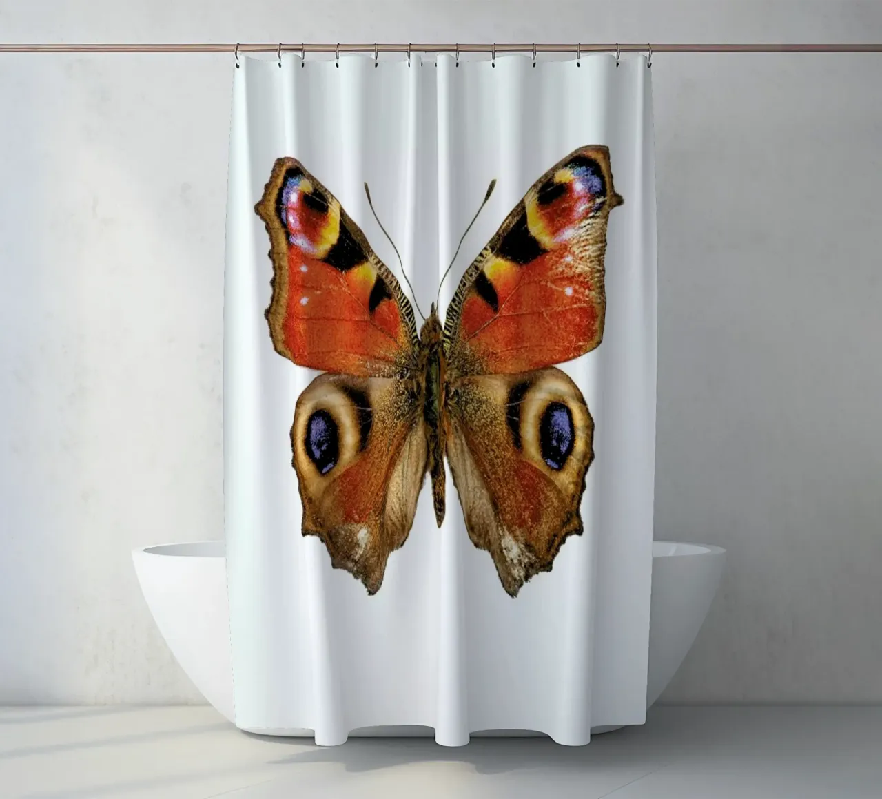Butterfly shower curtain by Curious Collections by Marielle Leenders
