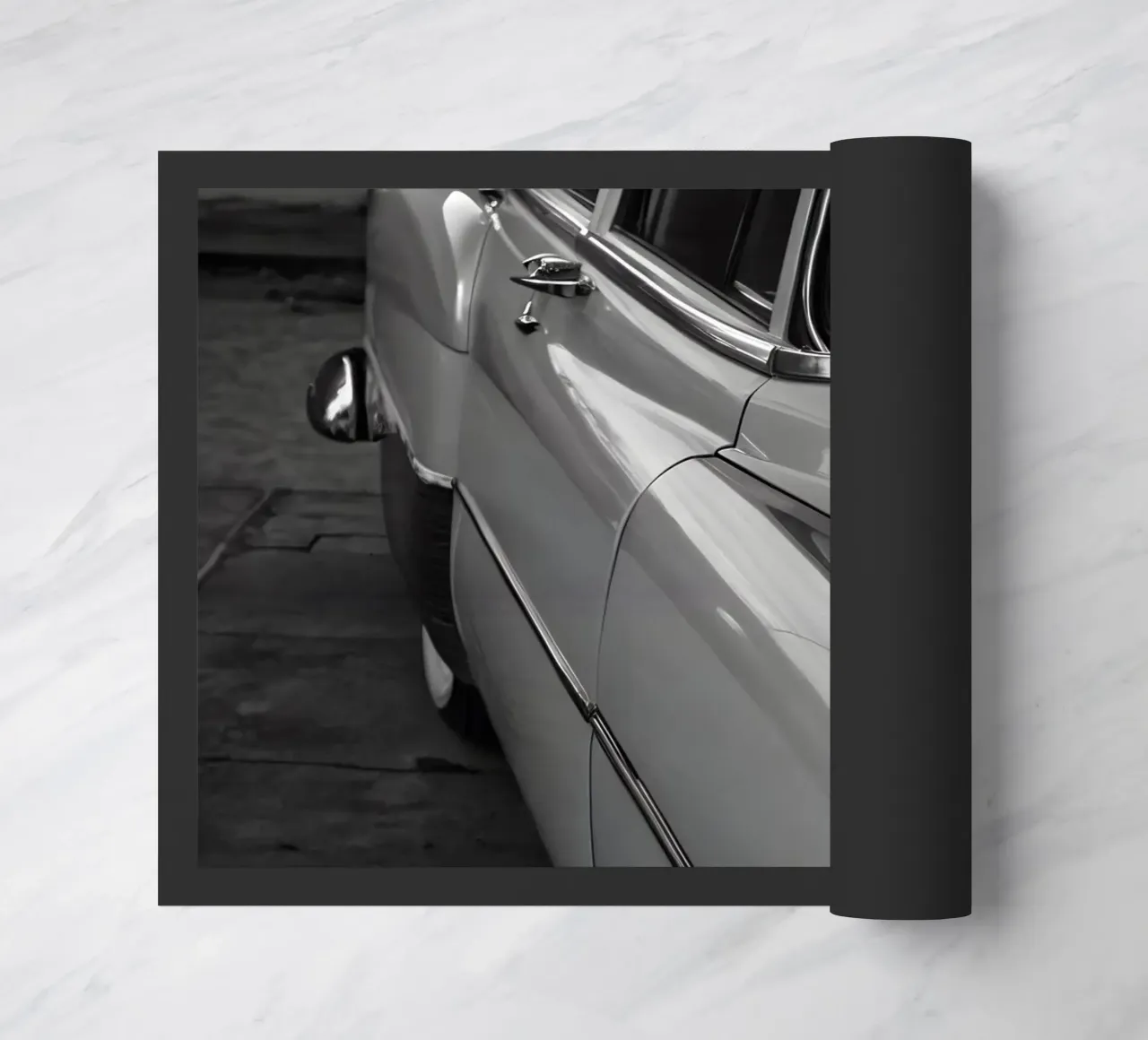 Monochrome Oldtimer Fußmatte von CAR EDITION