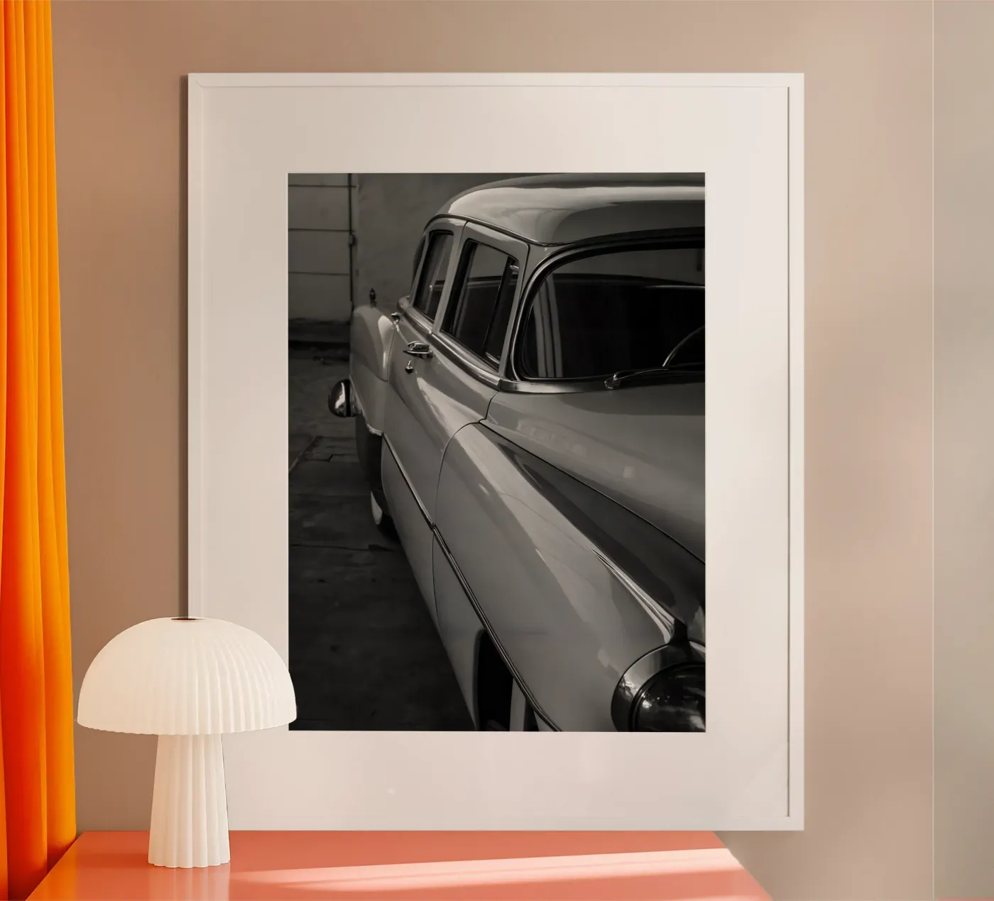 Monochrome Classic Cars Poster von CAR EDITION