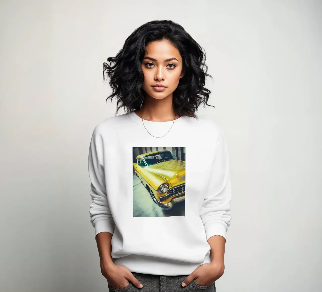 Auto d'epoca gialla felpa da CAR EDITION