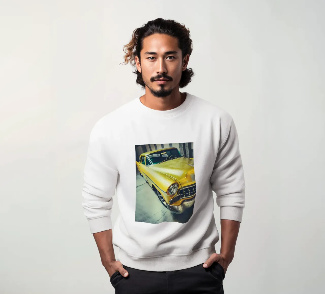 Auto d'epoca gialla felpa da CAR EDITION