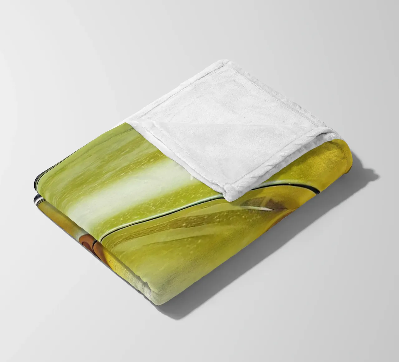 Gelber Oldtimer Fleecedecke von CAR EDITION