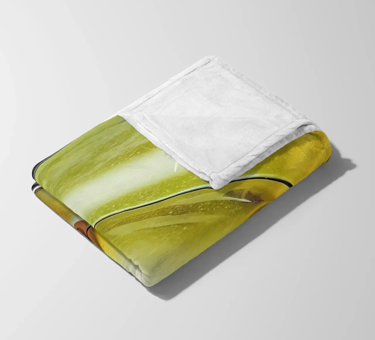 Gelber Oldtimer Fleecedecke von CAR EDITION