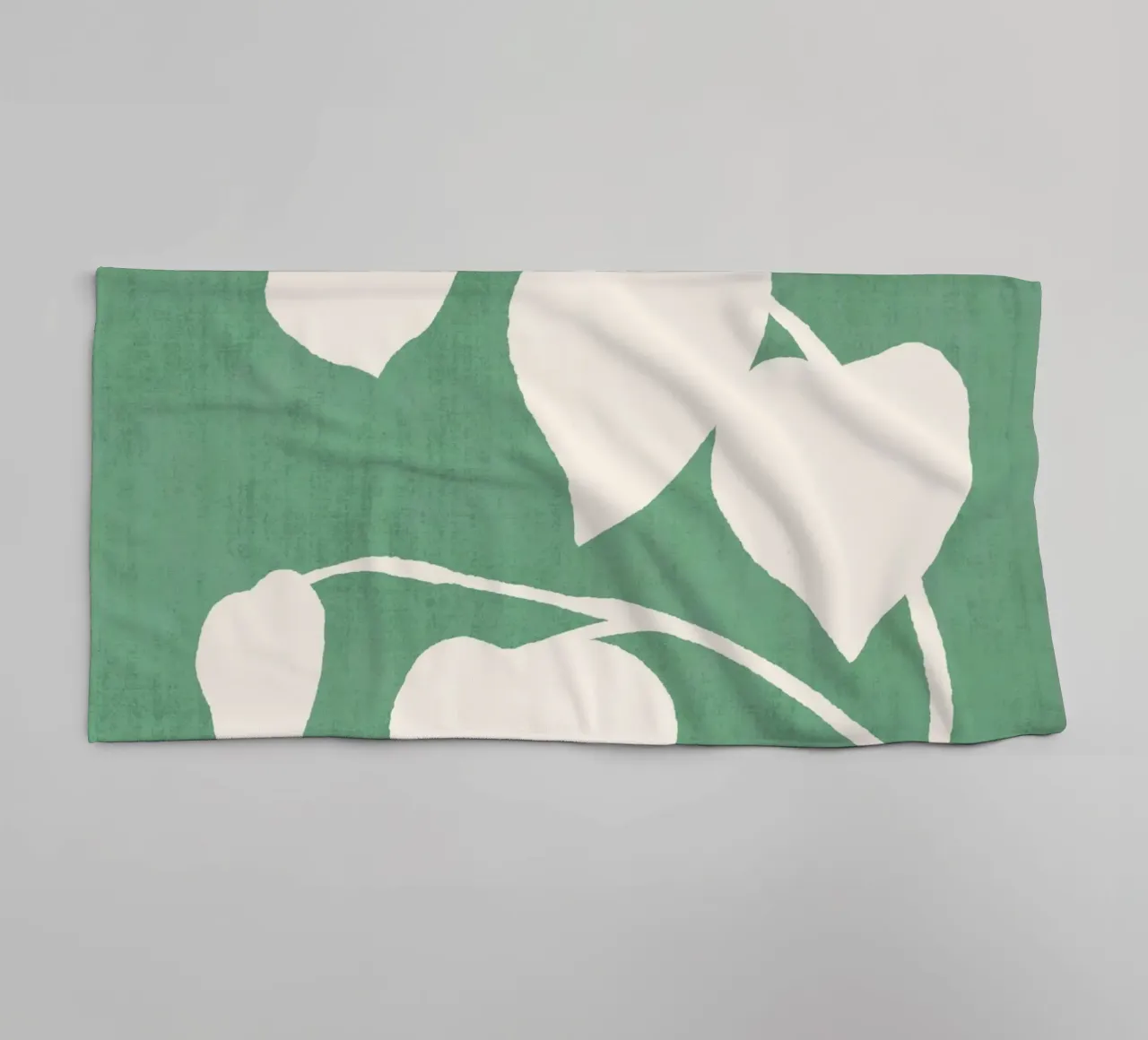 Feuilles d'ombrage botaniques - Vertes serviette de bain de MoonlightPrint