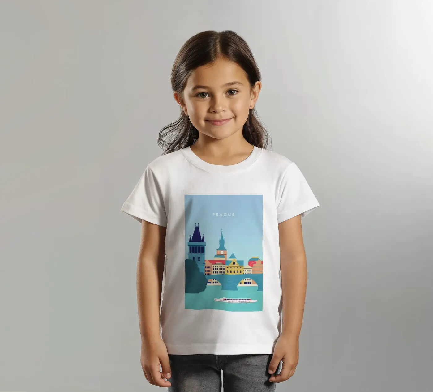 Prague t-shirt bambini da Katinka Reinke