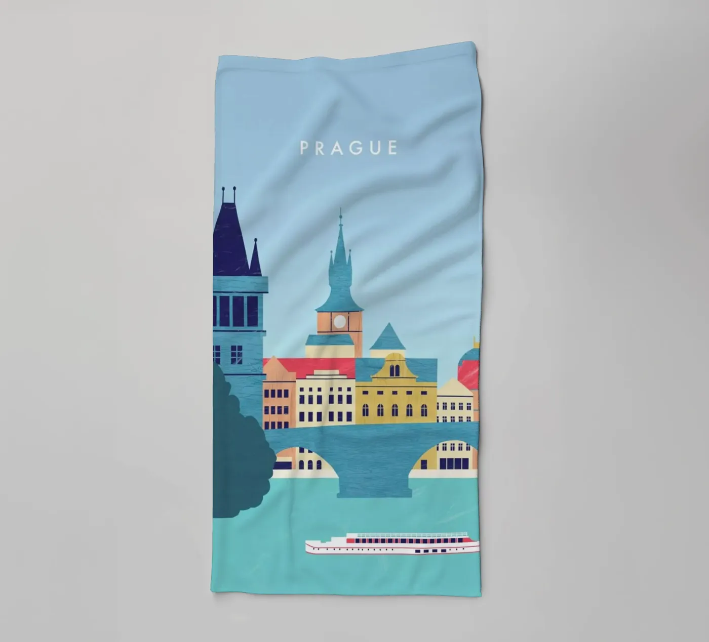 Prague badhanddoek van Katinka Reinke