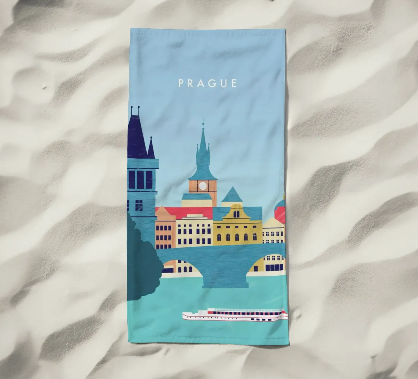 Prague strandhanddoek van Katinka Reinke
