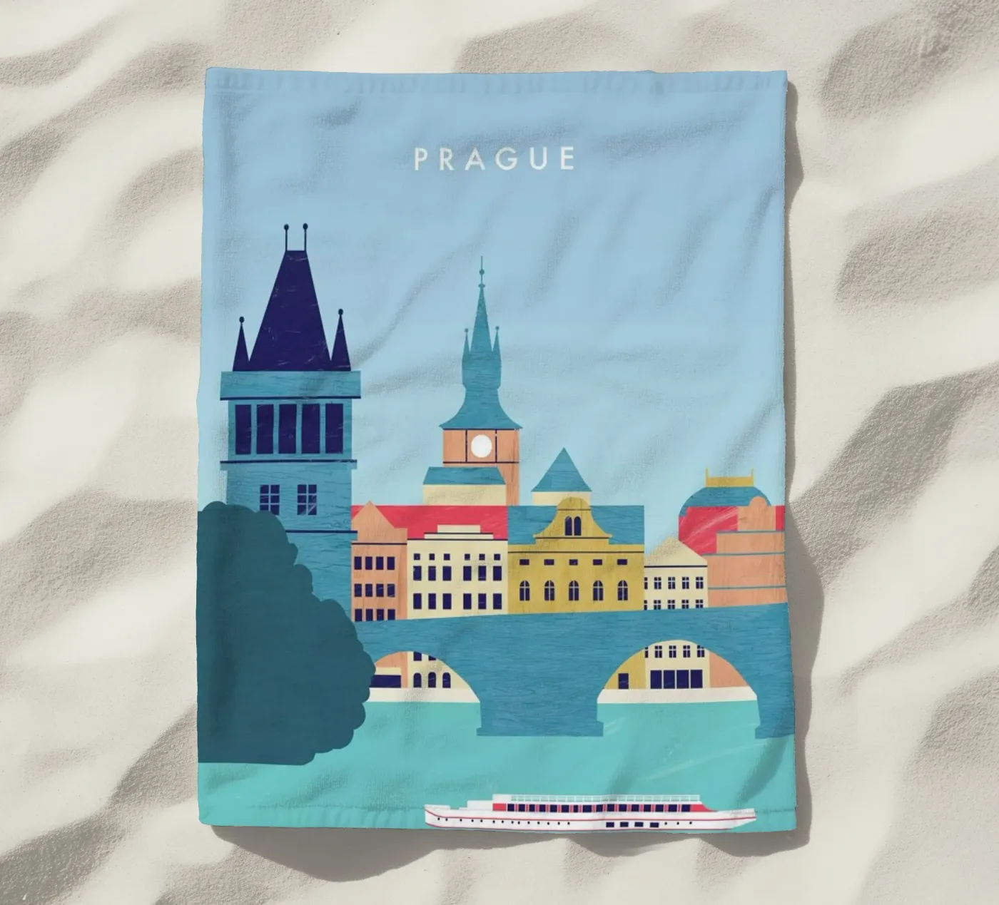 Prague strandhanddoek van Katinka Reinke