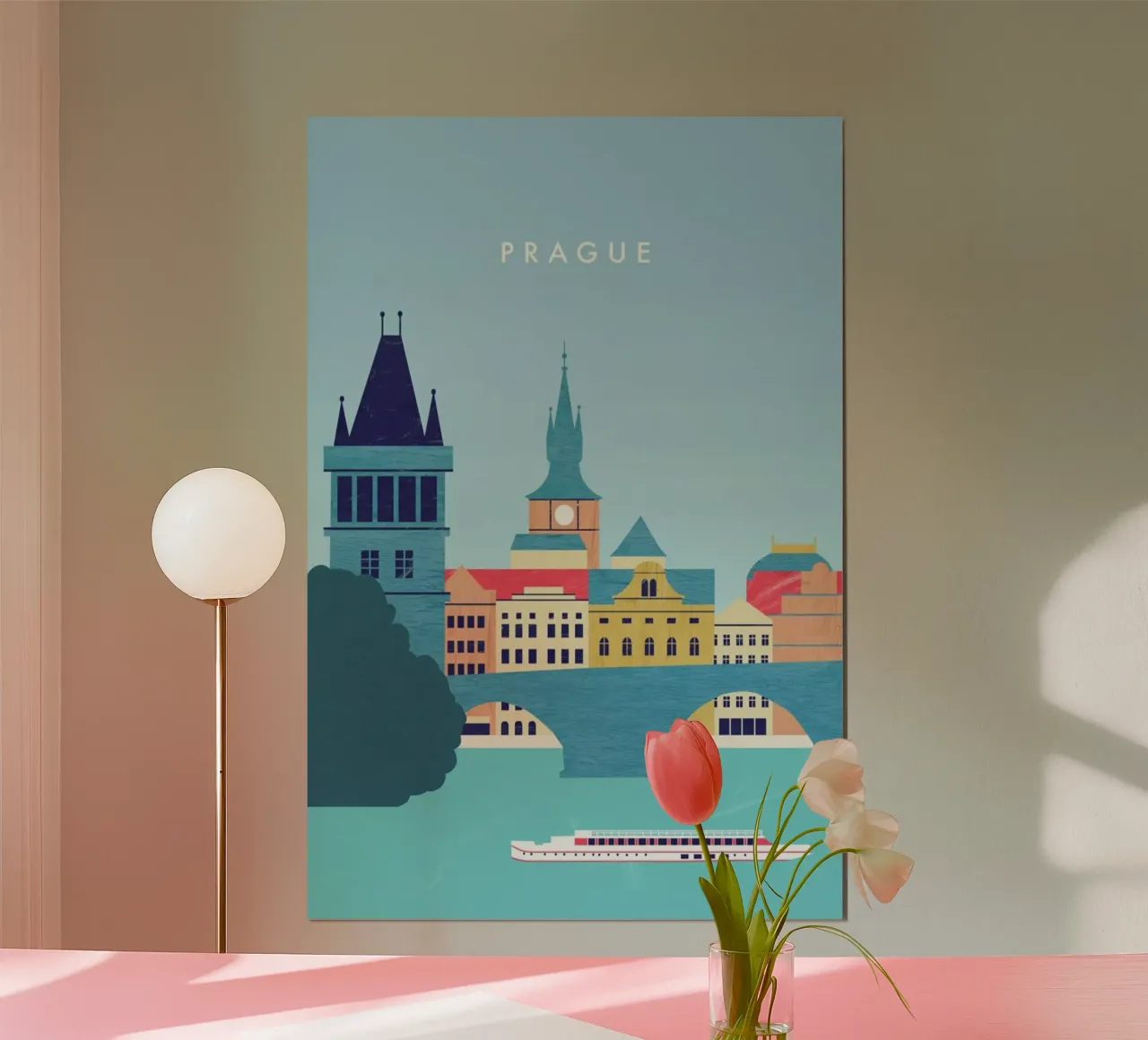 Prague poster con telaio in plastica da Katinka Reinke