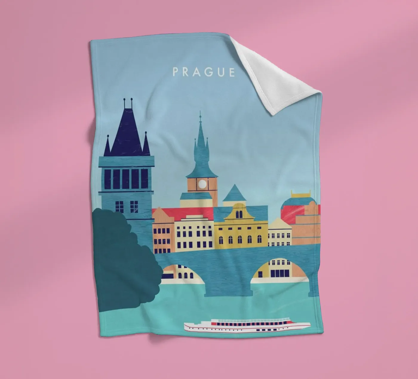 Prague Fleecedecke von Katinka Reinke