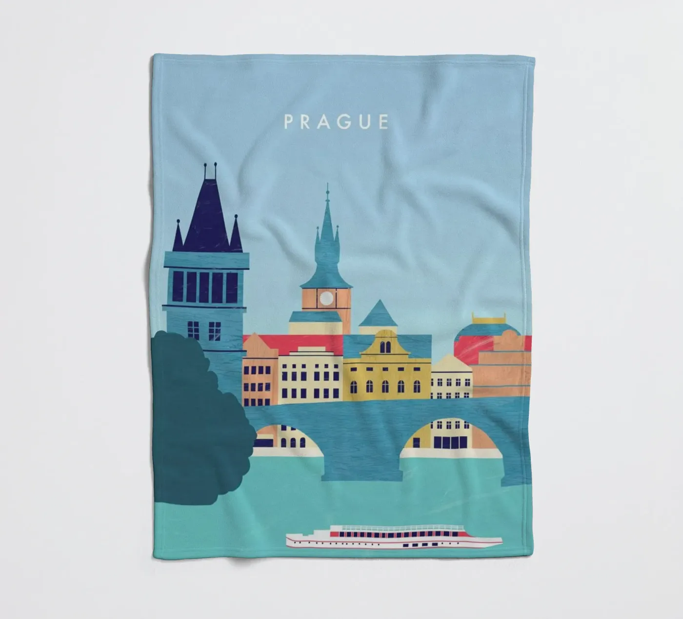 Prague Fleecedecke von Katinka Reinke