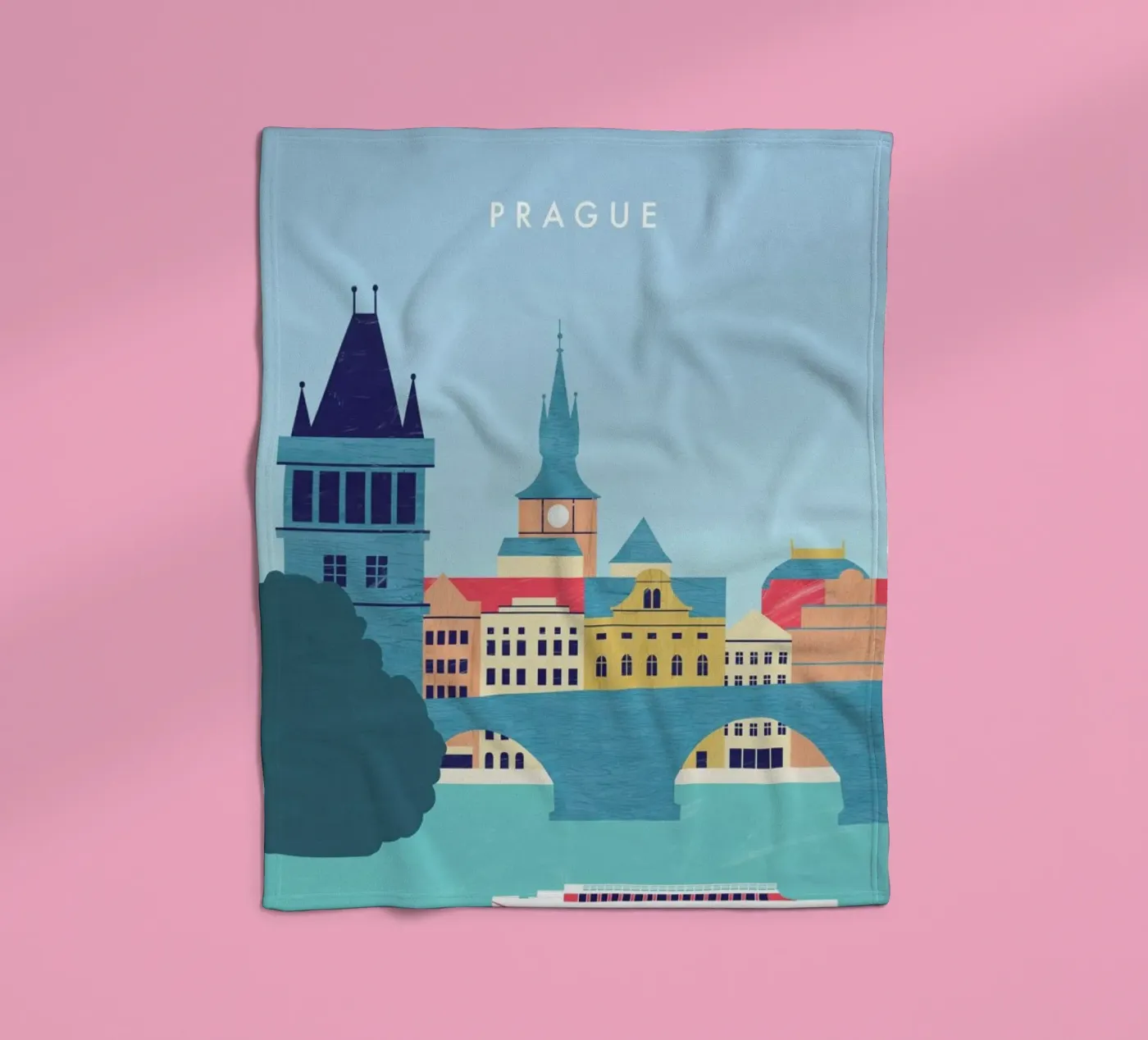Prague Fleecedecke von Katinka Reinke