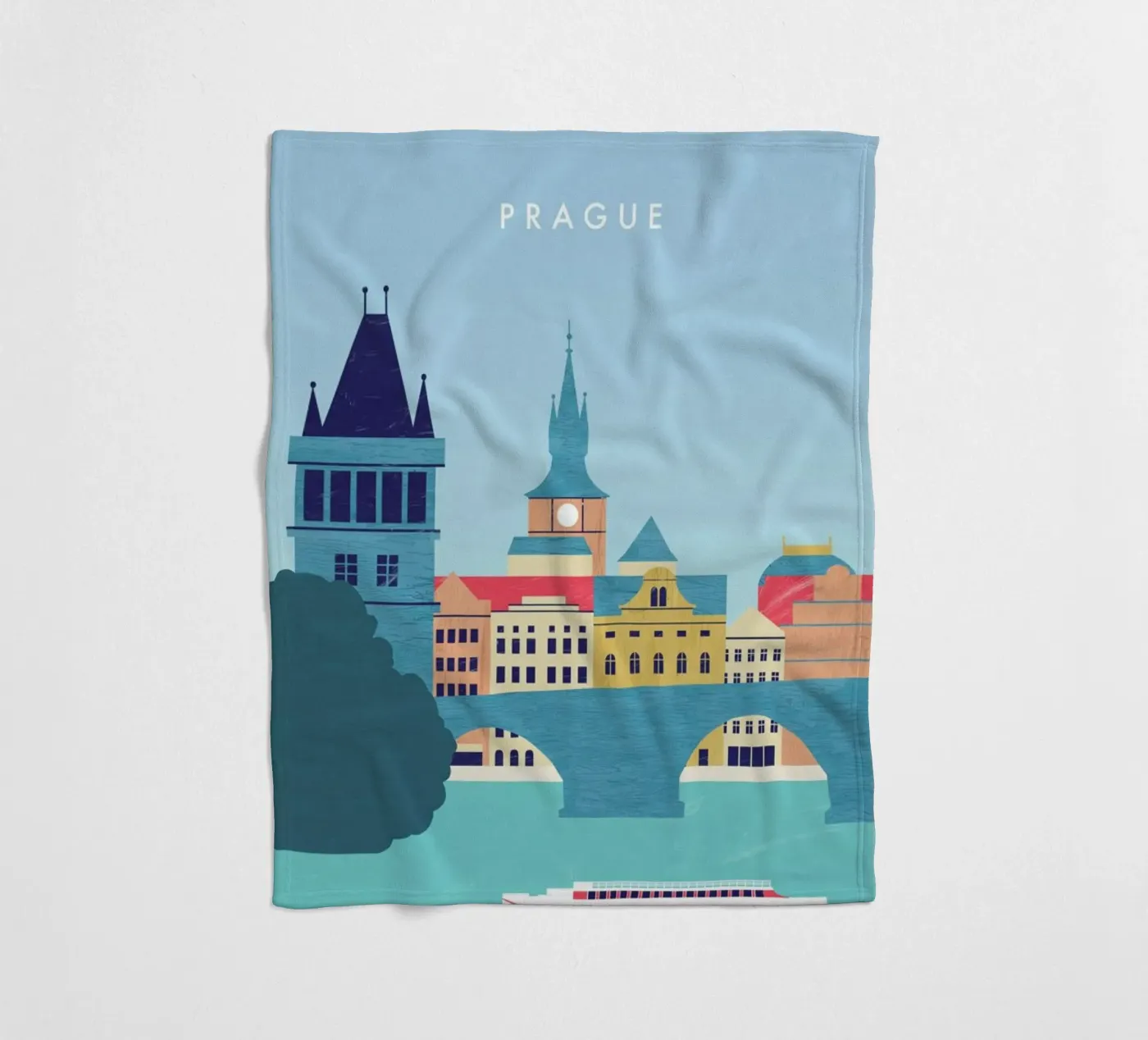 Prague Fleecedecke von Katinka Reinke