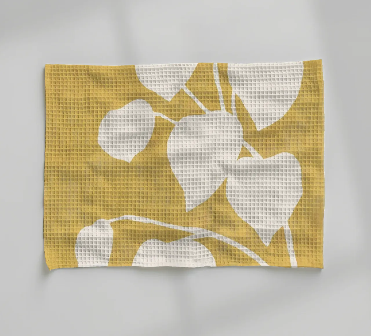 Feuille d'ombrage botanique - Jaune d'or torchon de MoonlightPrint