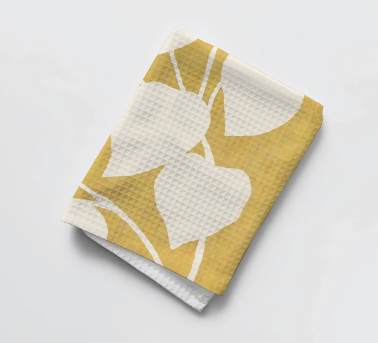 Feuille d'ombrage botanique - Jaune d'or torchon de MoonlightPrint