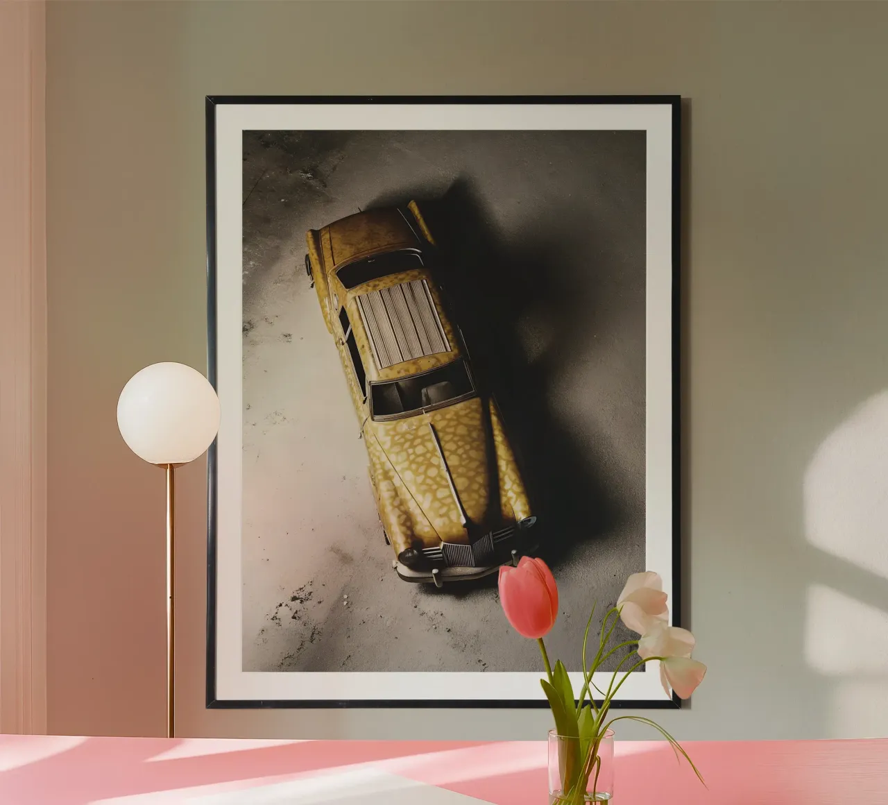 Auto d'epoca gialla carta hahnemühle da CAR EDITION