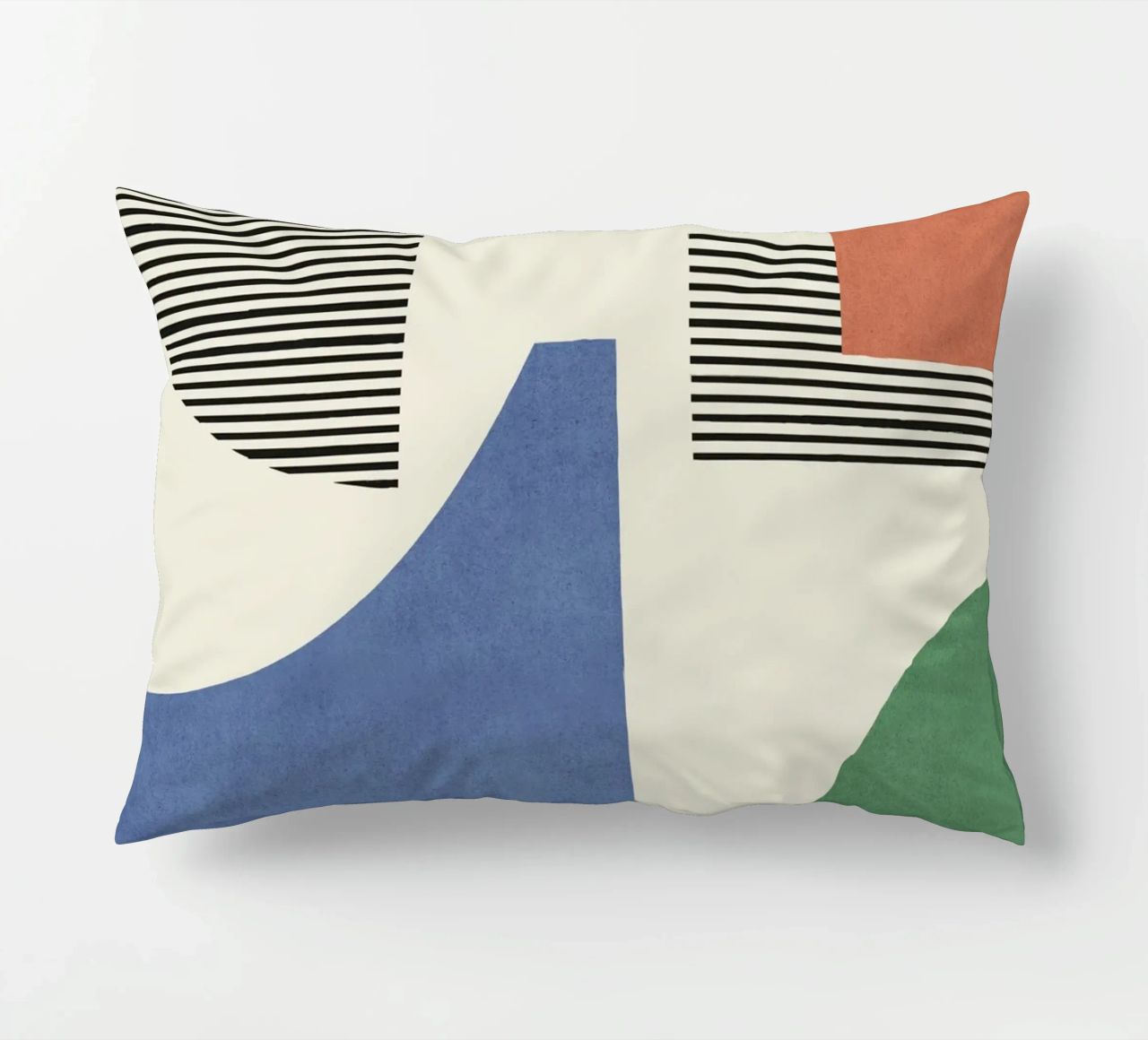 Composizione astratta di linee e forme - Colorato cuscino da MoonlightPrint