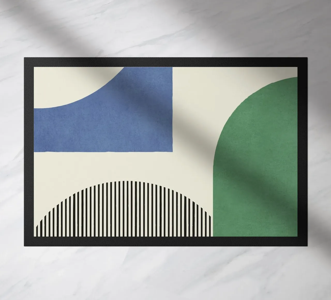 Composizione astratta di linee e forme - Colorato zerbino da MoonlightPrint