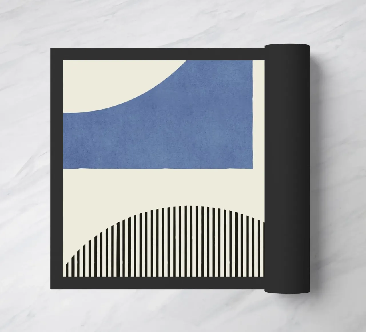 Composizione astratta di linee e forme - Colorato zerbino da MoonlightPrint