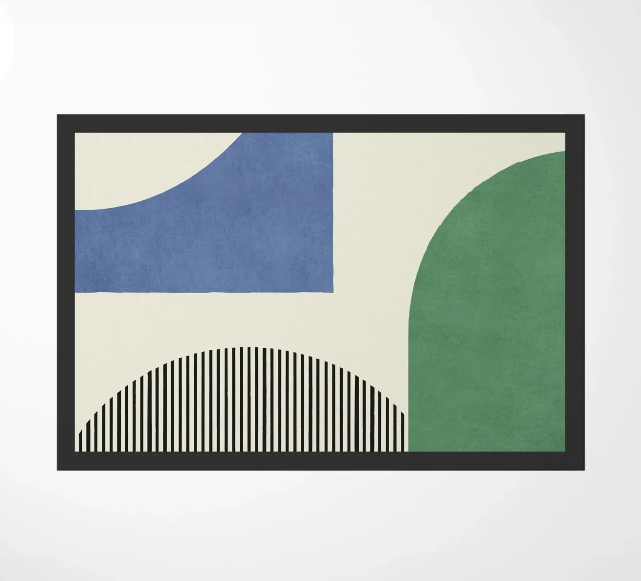 Composizione astratta di linee e forme - Colorato zerbino da MoonlightPrint