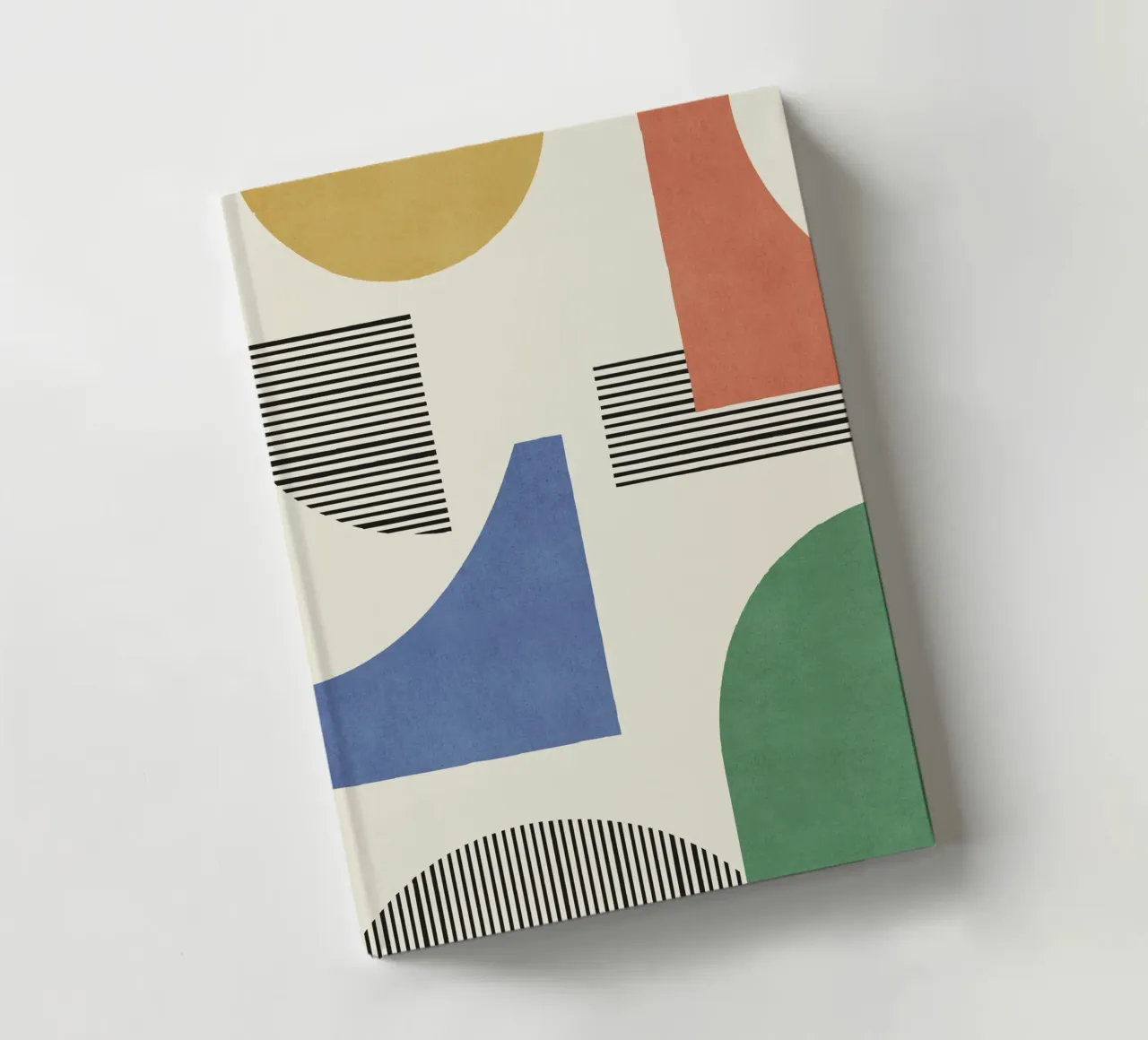 Abstract Lines Shape Composition - Colorful notebook by MoonlightPrint