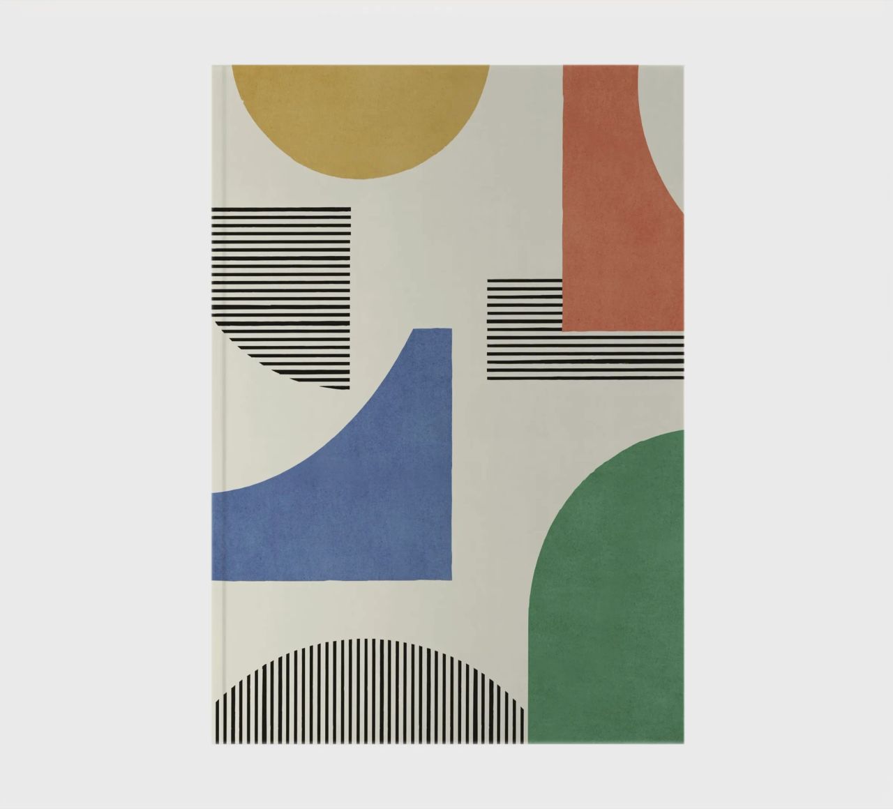 Abstract Lines Shape Composition - Colorful notebook by MoonlightPrint