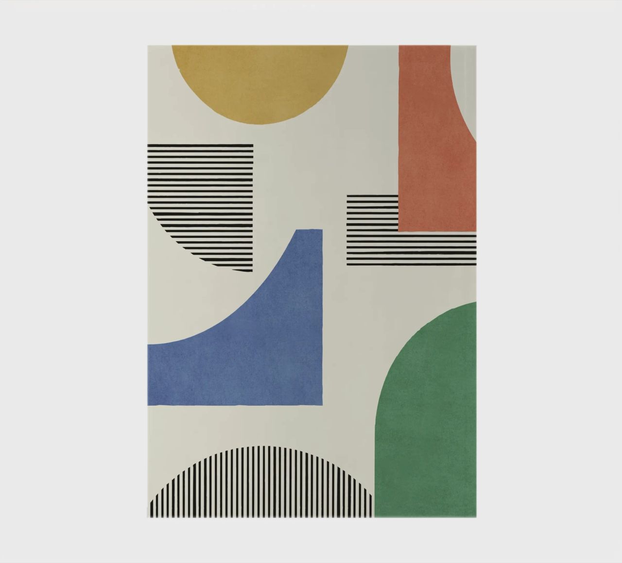 Abstract Lines Shape Composition - Colorful notebook by MoonlightPrint