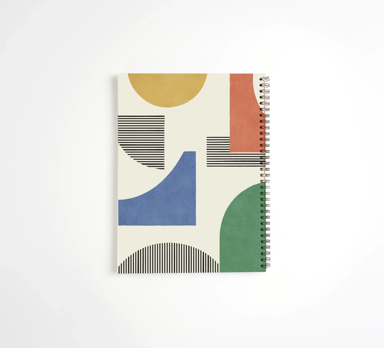 Abstract Lines Shape Composition - Colorful spiral notebook by MoonlightPrint