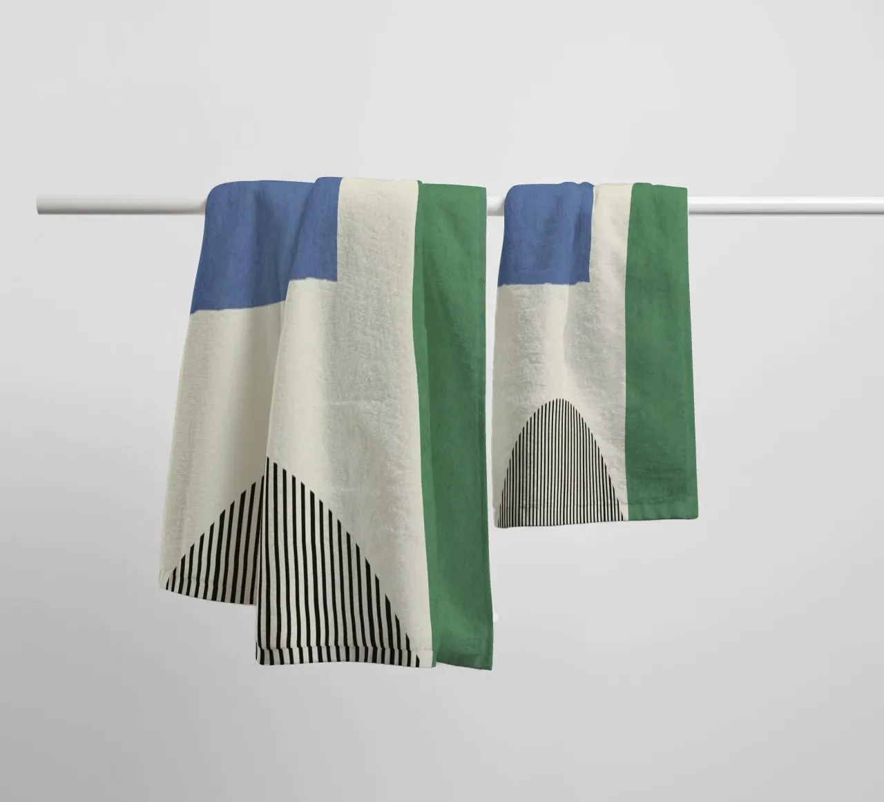 Abstract Lines Shape Composition - Colorful towel by MoonlightPrint