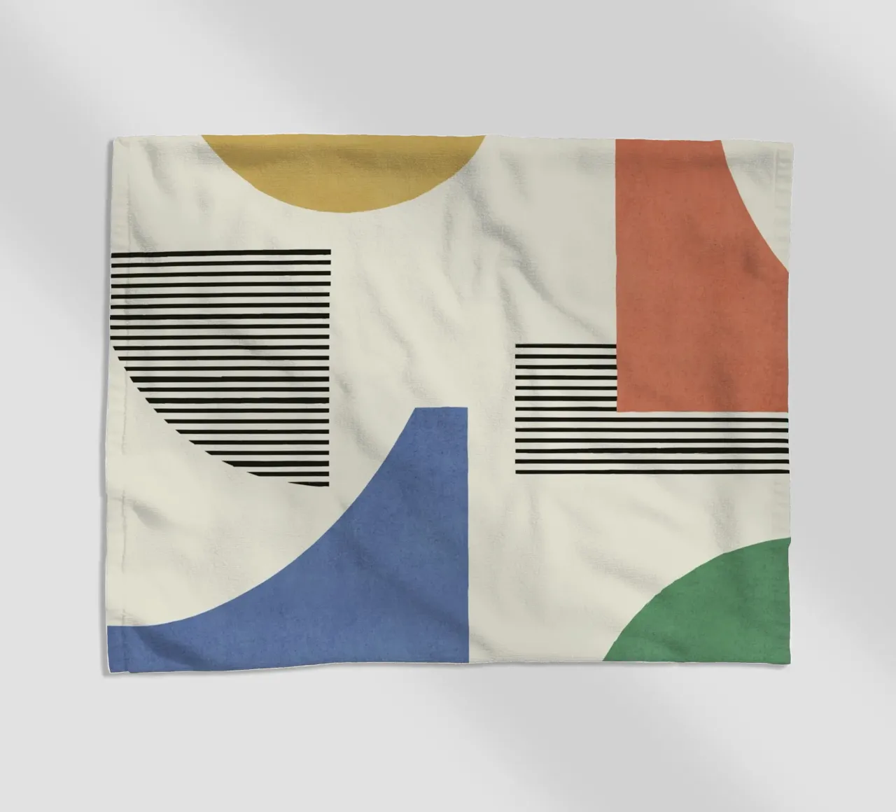 Composizione astratta di linee e forme - Colorato telo mare da MoonlightPrint