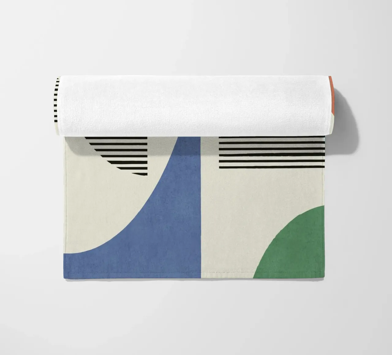 Composizione astratta di linee e forme - Colorato telo mare da MoonlightPrint