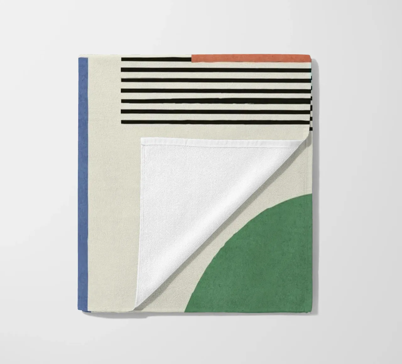 Composizione astratta di linee e forme - Colorato telo mare da MoonlightPrint