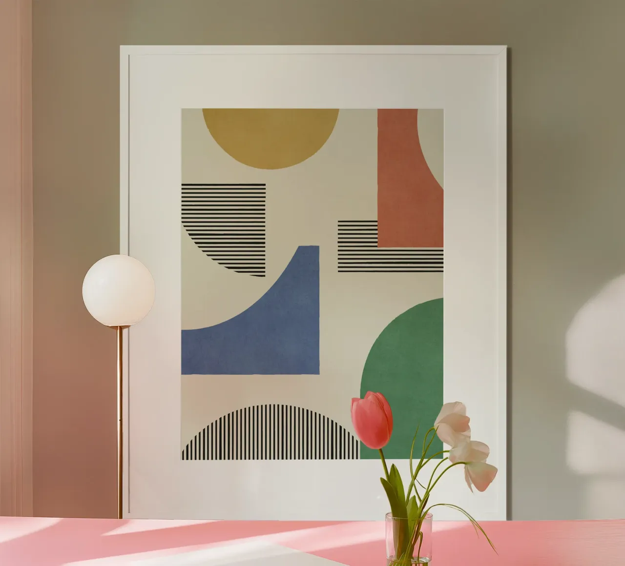 Composizione astratta di linee e forme - Colorato carta hahnemühle da MoonlightPrint