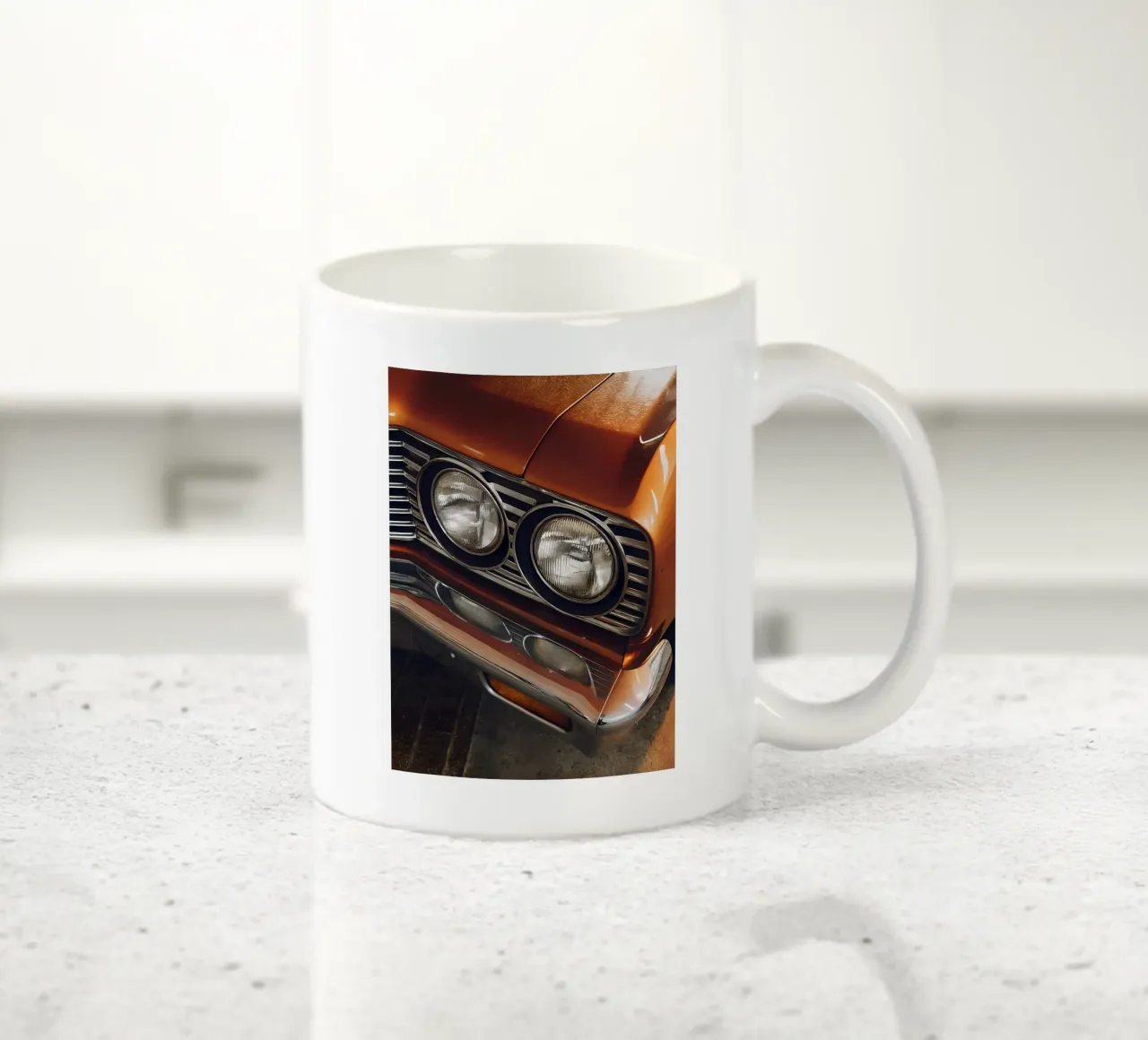 Dettaglio frontale di un'auto d'epoca tazza in ceramica da CAR EDITION